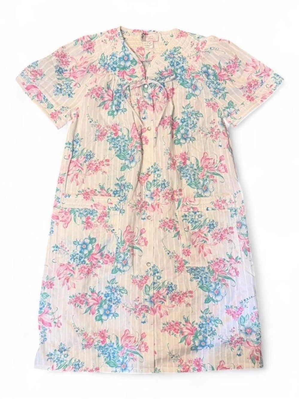 Vintage Floral House Dress Pastel Cottagecore Grandmacore Retro Mumu